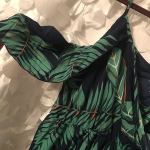Tropical Palm Leaf Maxi Dress